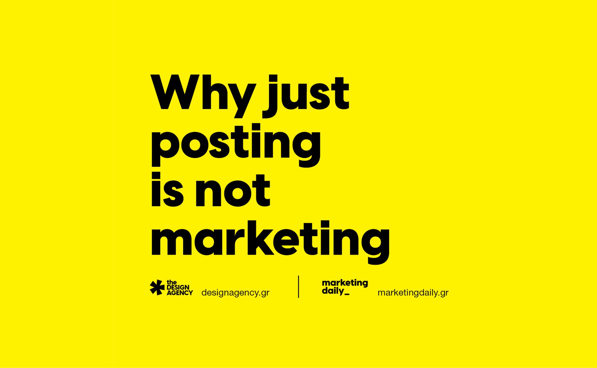 Why just posting  is not marketing